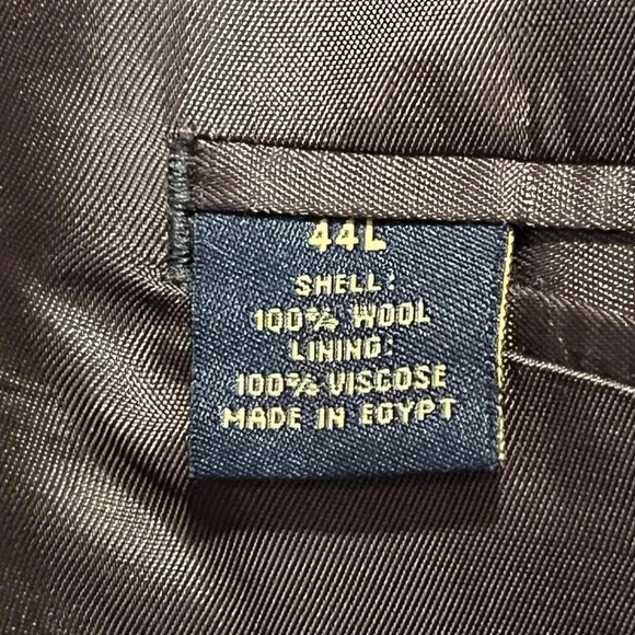 Brooks Brothers 346 Wool Charcoal Gray Glen Check Mens Sport Coat Blazer 44L - Picture 9 of 14